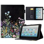 BYCeKe for 7 inch Amazon Fire 7 Tablet Case (9th/7th/5th Generation 2019 2017 2015 Release) Premium PU Leather Hard Shell Folding Cover Stand with Auto Wake/Sleep for Kindle Fire 7 Case 2015, Flowers