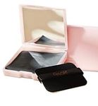 Oil Blotting Sheet, 200 Pcs Blotting Paper for Oily Skin with Mirror Case and Self-Adhesive Powder Puff, Added Charcoal for Absorbency-Removal of Facial Oil, Sebum & Grease, 7x6.2 cm, Pink