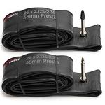 Fincci Pair 26 x 2.125 2.35 Inch 48mm Presta Valve Inner Tubes for Mountain MTB Road Hybrid Bicycle Bike (Pack of 2)