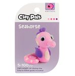 Clay Pals Seahorse - Easy Sculpt Fun Fast Air Drying Non Toxic Quick Dry Ultra Light Creative Clay Art and Craft Modelling Set for Kids