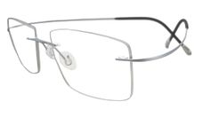 Circleperson Rimless Titanium Eyeglass frames Men Hingeless Light weight 55-18-140, Grey-16064, Lens width 54 mm