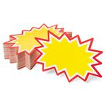 Starburst Signs with Strong Sticker Tape | Sale Price Tags for Garage Sale, Estate Sale, Yard Sale, Retail Supplies. 4x6 inch (Yellow) 100pcs