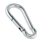 Serveuttam Stainless Steel Snap Hook – Heavy Duty Safety Lock Cable Attachment | SnapHooks for Weight-Lifting, Mountain Climbing, Gym and Home | M80x8 Metal Carabiner for Everyday Use (M10x100, 2pc)