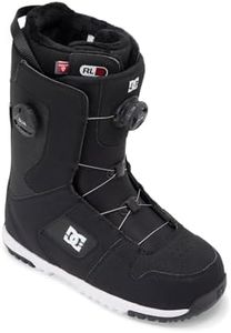 DC Men's Phase BOA Pro Warm Durable Articulated Medium-Flex Ventilated Snowboard Boots with Insulated Liner & Molded Insole, Black/White, 11