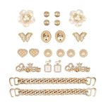 Preptep Bling Shoe Charms Girly Charms Bling Chain Shoes Accessories for Women Flower Clog Shoes Decoration Jewels Bling Cute Dcor for Girl Shoes Butterfly Jewelry Decorations