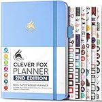 Clever Fox Planner 2nd Edition – Colorful Weekly & Monthly Goal Setting Planner, Habit Trackers, Time Management and Productivity Organizer, Gratitude Journal, Undated, A5, Lasts 1 Year – Periwinkle