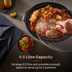 Tower Infinity 6.5L Slow Cooker – Large Capacity Electric Cooker