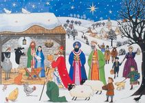 Alison Gardiner Jesus is Born with Christmas Nativity Story Large A3 Traditional Festive Christmas Advent Calendar Made in UK