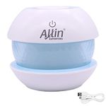 Allin Exporters Humidifier for Bedroom Ultrasonic Magic Diamond USB Mini Portable Air Purifier with LED Light & Auto Shut Off for Car, Office Baby Cabin and Small Rooms (150 ml, Random Color)