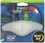 Nite Ize Spokelit Rechargeable Bicycle Spoke Light, Visibility + Safety Bike Light, Disc-O Select Choose Your Color LED, Single Pack