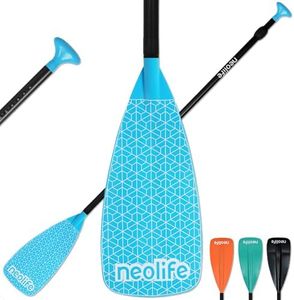 WONITAGO SUP Paddleboard Paddles with Aluminum Shaft and PP Blade, Floating Stand Up Paddle Board Paddle, Adjustable170-210 cm/68-84 Inches, Blue