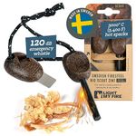 Light My Fire Swedish Flint Fire Starter Ferro Rod Survival Tools SCOUT Fire Steel Bushcraft Camping Gear Flint and Steel Fire Starter Kit 2-in-1 Fire Flint and Striker 3,000 Strikes