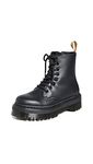 Dr. Martens - Vegan Jadon II 8-Eye Synthetic Platform Boot for Men and Women, Black, 6 US Men/7 US Women