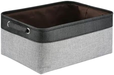 VQRTEXA Storage Baskets,Large Collapsible Fabric Storage Bins, 40x30x20cm, Versatile Organizing Baskets with Handles for Home, Office, Nursery, Shelves, and Closet(Black*Grey-1Pack, 40*30*20)