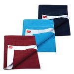 LuvLap Instadry Anti-Piling Fleece Extra Absorbent Quick Dry Sheet for Baby, Baby Bed Protector, Waterproof Baby Sheet, Small Size 50x70cm, Pack of 3, Navy Blue, Maroon, Royal Blue