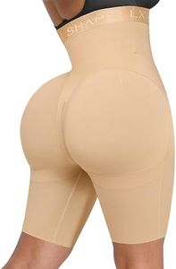 SHAPELLX Bodysuit Tummy Control Butt Lifting Shapewear High Waisted Body Shaper Shorts Shapewear for Women Tummy Control Slip Shorts Higher Power Shorts (Fleshy Brown, 3X-Large)