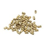 Antrader 50PCS M1.6 Female Thread Brass Knurled Insert Embedment Nut Assortment Kit