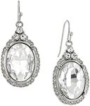 1928 Jewelry Silver-Tone Crystal Ov