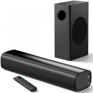WebsLand Sound Bar with Wired Subwoofer for TV, 70W 2.1 Channel Soundbar