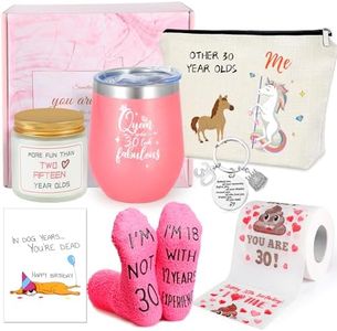 AWDK Regalos de cumpleaños número 30 para mujeres, regalo de cumpleaños para mujeres, decoración de cumpleaños para mujeres de 30 años, idea de 30 cumpleaños para mamá, abuela, hermana, amiga, Anut,