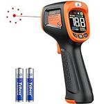 Infrared Thermometer Temperature Gun -58°F ~932°F, Digital Laser Thermometer Gun for Cooking, Pizza Oven, Grill & Engine, IR Thermometer Temp Gun with Adjustable Emissivity & Max-Min Measure
