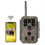 Folgtek WiFi Game Camera Wildlife Trail Cam 32MP 1296P HD Video with 100ft Night Vision Distance & Motion Detection IP66 Waterproof 2.4'' LCD Screen 120° Wide Angle for Hunting, House Surveillance