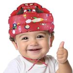 TOYPLEX Baby Safety Helmet Infant Toddler Helmet,Baby Head Protector for Safety 6 to 24 Months Adjustable Protective Cap Child Safety Head Guard. (Red)