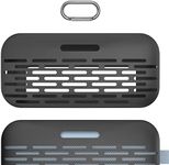 Geekria Silicone Speaker Case Cover, Compatible with New Bose SoundLink Flex Case, Protective Waterproof Soft Skin, Replacement Bluetooth Speakers Travel Carrying Case with Keychain Hook (Black)