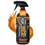 Boat Juice 2in1 Interior Boat Cleaner & Protectant Spray | Vinyl Boat Seat Cleaner + Ceramic UV Protection | Also for Upholstery, Carpet | Marine Detailing, Orange Creamsicle Scent, Made in USA (32oz)