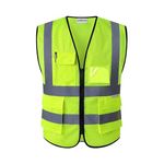 uniformer Premium Safety Jacket for Men and Women | Reflective High Visibility | Ideal Unisex Safety Jacket for Civil Engineer | Used in Airport, Construction, Traffic (Yellow_Pack of 1_Size L to XL)