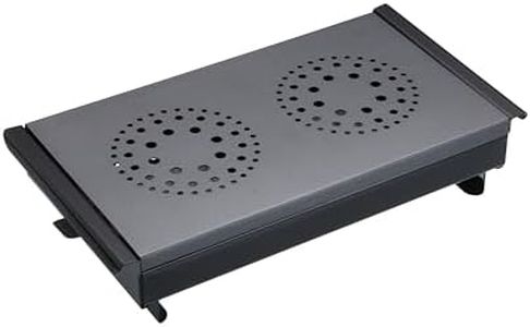 KitchenCraft Calientaplatos y Calientaplatos Profesional con 2 Candelitas, Negro/Gris