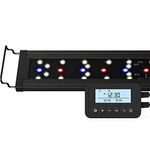 NICREW SkyLED Plus Aquarium Plant Light, Freshwater Fish Tank Light with Ramp Up and Dim Down, Spectrum Adjustable and Lighting Schedule Programmable with Controller, 48-60 Inches, 45 Watts