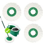 3 Pack Mop Replace Heads for Libman Tornado Spin Mop Replacement Head,Spin Mop System,Machine Washable Microfiber Mop Refill Head Easy to Replace (White)