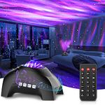 Northern Lights Aurora Projector,CIMELR Star Projector Music Bluetooth Speaker and White Noise,Galaxy Light with Remote Control, Night Light for Bedroom, Room Decor, Ceiling, Gift for Kids Adults