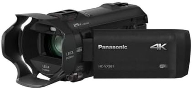 Panasonic 4K Ultra HD Video Camera Camcorder HC-VX981K, 20X Optical Zoom, 1/2.3-Inch BSI Sensor, HDR Capture, Wi-Fi Smartphone Multi Scene Video Capture (Black)