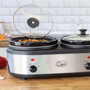 Quest Triple Slow Cooker 7.5L – 3 Pot Buffet Server