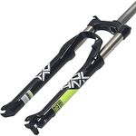 ZLYJ Mountain Bike Front Fork Bicycle MTB Fork Bicycle Suspension Fork Air Fork 26/27.5/29 Inch Aluminum Alloy Shock Absorber Spring Fork A,27.5inch