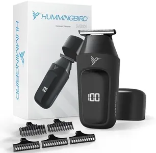 HUMMINGBIRD MK1 Compact Trimmer – Portable Men’s Travel Electric Facial and Body Hair Clipper, No Nick, No Cut, Cordless USB C Rechargeable, LED Display, Face and Body Groomer, Travel-Friendly Shaver