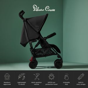 Silver Cross Pop 2 Stroller – Lightweight Compact Pushchair