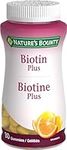 Nature's Bounty Biotin Plus Vitamin C & E, Helps Maintain Health of Normal Hair and Skin, 80 Gummies