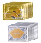 24K Gold Eye Masks and Lip Masks Set - 10 Pairs Collagen Eye Mask and 10 Pcs Gold Lip Mask, Anti Aging Collagen Mask Set.
