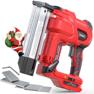 DIYtoolifz 18GA Cordless 2" Brad Nailer Compatible with Milwaukee 18V (Tool Only), 2-in-1 Nail/Staple Gun, Tool-Free Jam, Adjustable Depth, 2 Modes with 400 Nails/Staples for Woodworking, Carpentry