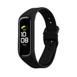 kwmobile Strap Compatible with Samsung Galaxy Fit 2 Strap - Replacement Silicone Watch Band - Black