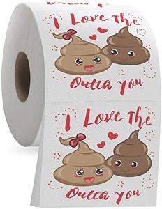 Romantic Toilet Paper Roll by Gagster - 3 Ply Funny Novelty Gag TP - 200 Sheets Per Roll For Birthday Valentine's Day and Anniversary Gag Gift Printed on Every Sheet - I Love the "Stuffing" Outta You