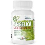 AzmaBiotech Digestion Capsule, Organic Angelica for Digestive Health, Extract of Dried Angelica Root 1000 mg/serving equal to 4000 mg, 60 Vegan Capsules, Prebiotic for Digestion Supplement