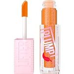 Maybelline New York Lifter Plump Lip Gloss, Lasting Plump, Intense heated sensation, Hot Honey, 008, Clear with Pink and Gold Shimmer, 5.4 ml