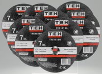 10 x TEH Metal/Steel Angle Grinder Cutting Discs 7 Inch 180mm x 1.6 x 22.2 mm