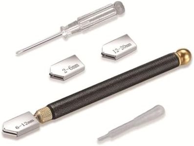 HRLORK 5 Pcs Glass Cutter Kit 2mm-20mm Glass Cutting Tool Set for DIY Crafts Cutting Tiles Mosaic Bottles Mirrors