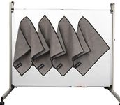 IMPRESA 4 Pack Magnetic Cleaning Cloth Dry Erasers for White Boards - Extra Strong Magnet - Compatible with All Whiteboards - Ideal for Classroom and Office Use - Reusable and Washable - 10'' X 10''