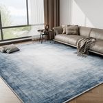 Abstract Area Rug, 8x10 Area Rugs for Living Room Ultra Soft Non Slip Washable Rug Carpet Modern Indoor Rugs for Bedroom Dining Room Office Playroom, Blue